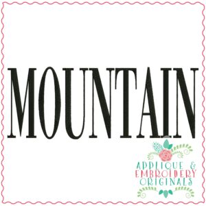 3611 MOUNTAIN Embroidery Design