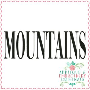 3612 MOUNTAINS Embroidery Design