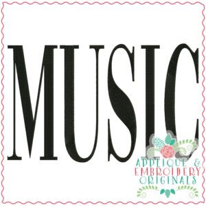 3634 MUSIC Embroidery Design