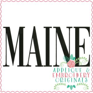 3318 Maine Embroidery Design