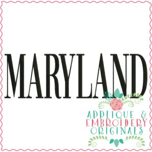 3319 Maryland Embroidery Design