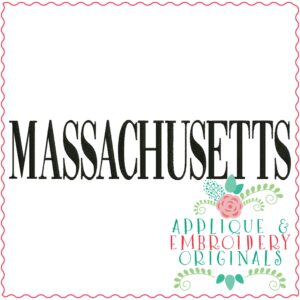 3320 Massachusetts Embroidery Design