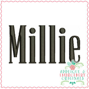 4087 Millie Embroidery Font