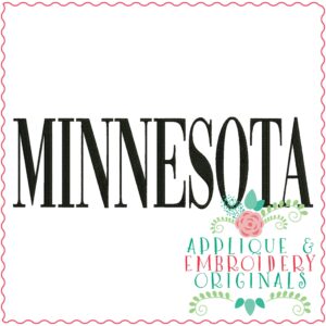 3322 Minnesota Embroidery Design
