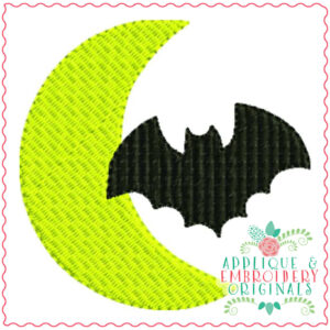 4002 Moon and Bat Mini Embroidery Design
