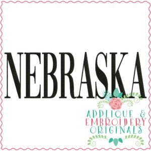 3326 Nebraska Embroidery Design