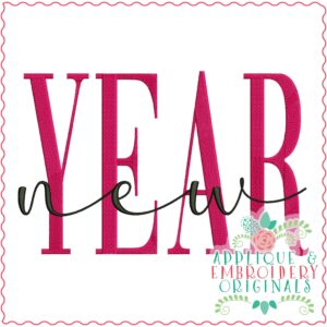 3571 New YEAR Embroidery Design