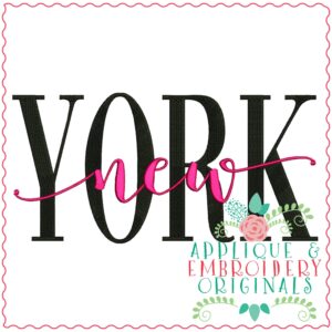 3331 New York Embroidery Design