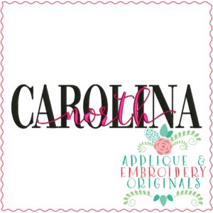 3332 North Carolina Embroidery Design