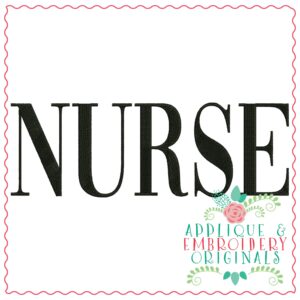 3299 Nurse Embroidery Design