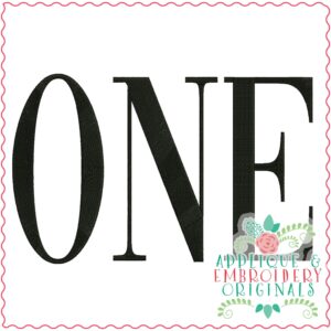 3555 ONE Embroidery Design