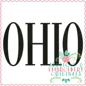 3334 Ohio Embroidery Design