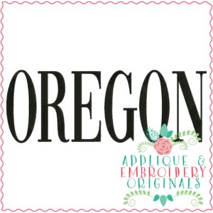 3336 Oregon Embroidery Design