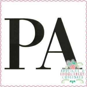 3854 PA Word Art Embroidery Design