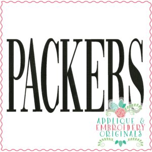 3441 Packers Embroidery Design