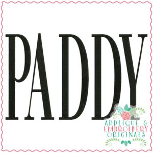 3731 PADDY Embroidery Design