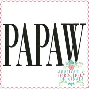 3586 PAPAW Embroidery Design