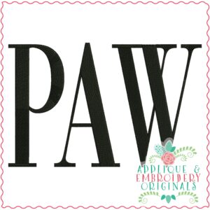 3587 PAW Embroidery Design