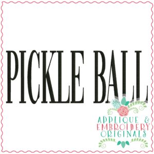 3509 PICKLE BALL Embroidery Design