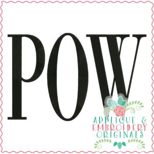 3711 POW Embroidery Design