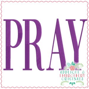 3723 Pray Embroidery Design