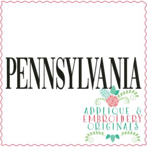 3337 Pennsylvania Embroidery Design