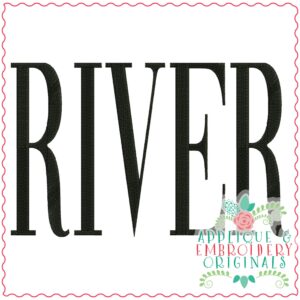 3635 RIVER Embroidery Design