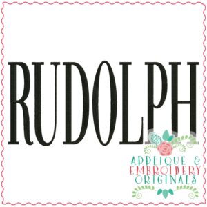 3551 RUDOLPH Embroidery Design
