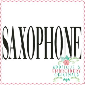 3539 SAXOPHONE Embroidery Design