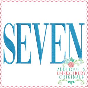 3561 SEVEN Embroidery Design