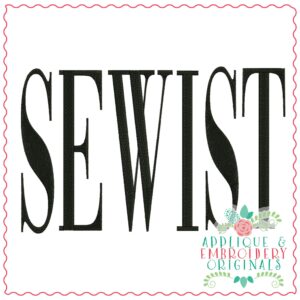 3913 SEWIST Word Art Embroidery Design