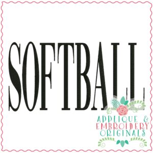 3513 SOFTBALL Embroidery Design