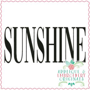 3666 SUNSHINE Embroidery Design