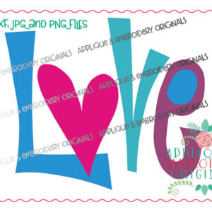 Love Funky Heart Printable Art