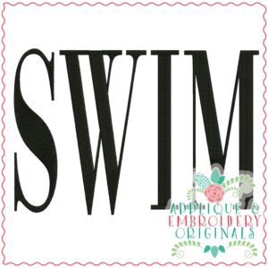 3514 SWIM Embroidery Design