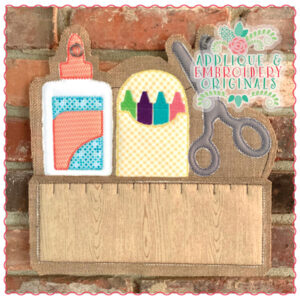 1886 School Supplies Door Hanger Design