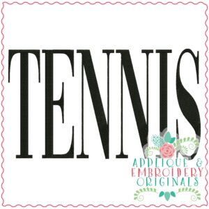 3516 TENNIS Embroidery Design