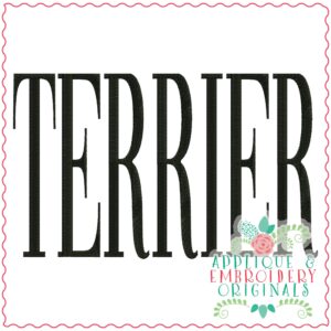 3839 TERRIER Word Art Embroidery Design