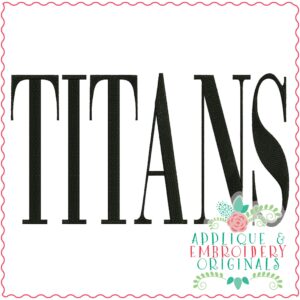 3442 Titans Embroidery Design