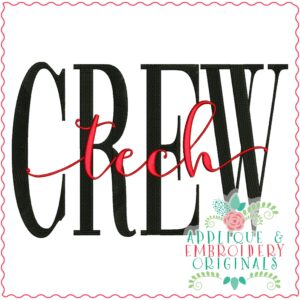 3541 TECH CREW Embroidery Design