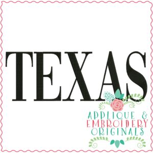3344 Texas Embroidery Design
