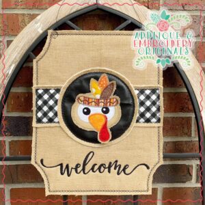 3095 Turkey Head with Feathers Interchangeable Tab Design