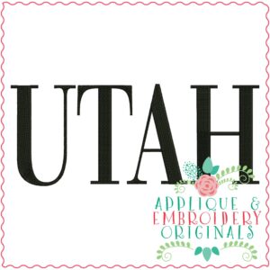 3345 Utah Embroidery Design