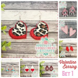2328 Valentine Earrings Set In-The-Hoop Design