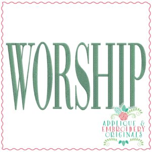 3724 WORSHIP Embroidery Design
