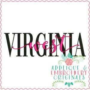 3350 West Virginia Embroidery Design