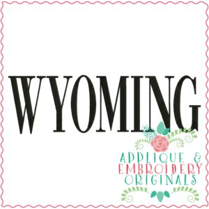 3352 Wyoming Embroidery Design