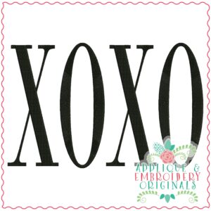 3672 XOXO Embroidery Design