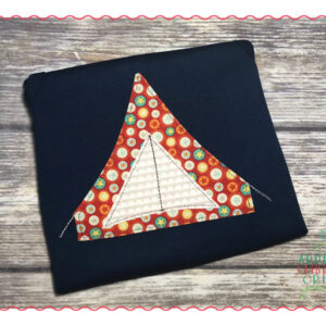 364 Camping Tent Simple Stitch Applique Design