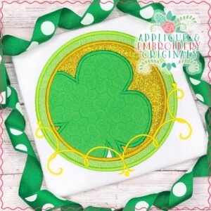 2416 Clover Double Frame Applique Design